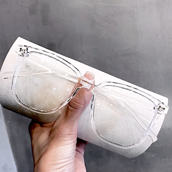 🧡10/$45🧡NEW Clear Rounded Square Frame Glasses - Picture 8 of 8